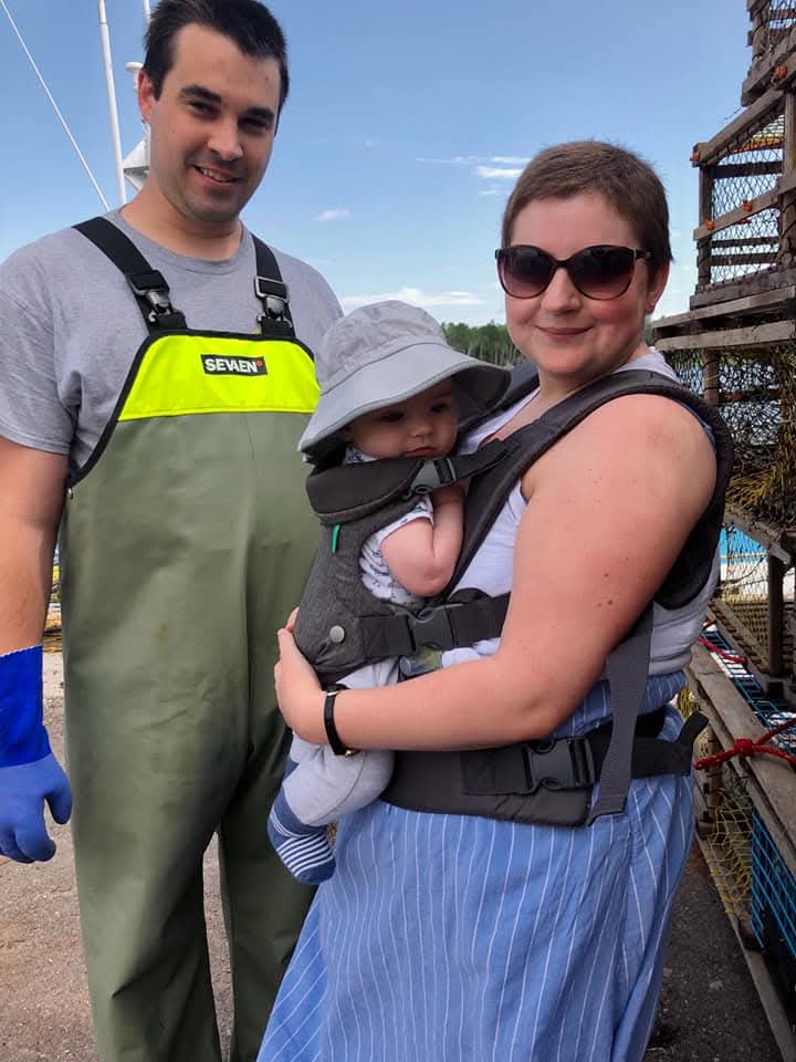 Myself and family next to lobster traps