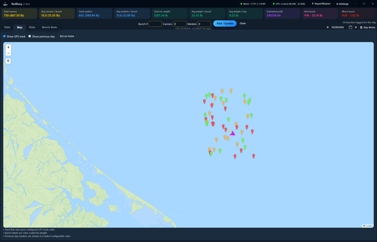GPS navigation interface showing real-time tracking and offline map tiles